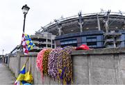 29 August 2021; Merchandise on sale outside Croke Park before the All-Ireland Senior Camogie Championship Semi-Final match between Cork and Kilkenny at Croke Park in Dublin. Photo by Piaras Ó Mídheach/Sportsfile