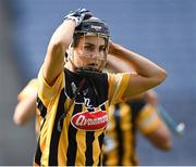 29 August 2021; Katie Power of Kilkenny adjusts her helmet before the All-Ireland Senior Camogie Championship Semi-Final match between Cork and Kilkenny at Croke Park in Dublin. Photo by Piaras Ó Mídheach/Sportsfile