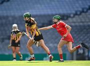 29 August 2021; Collette Dormer of Kilkenny in action against Hannah Looney of Cork during the All-Ireland Senior Camogie Championship Semi-Final match between Cork and Kilkenny at Croke Park in Dublin. Photo by Piaras Ó Mídheach/Sportsfile