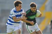 29 August 2021; Jack Horgan of Nemo Rangers in action against Ciaran O'Sullivan of Castlehaven during the 2020 Cork County Senior Club Football Championship Final match between between Castlehaven and Nemo Rangers at Páirc Ui Chaoimh in Cork. Photo by Brendan Moran/Sportsfile