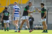 29 August 2021; Briain Murphy, centre, and Stephen Cronin of Nemo Rangers celebrate at the final whistle of the 2020 Cork County Senior Club Football Championship Final match between between Castlehaven and Nemo Rangers at Páirc Ui Chaoimh in Cork. Photo by Brendan Moran/Sportsfile