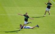 29 August 2021; Luke Connolly of Nemo Rangers celebrates after scoring his second and his side's third goal during the 2020 Cork County Senior Club Football Championship Final match between between Castlehaven and Nemo Rangers at Páirc Ui Chaoimh in Cork. Photo by Brendan Moran/Sportsfile