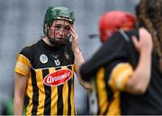 29 August 2021; Denise Gaule of Kilkenny dejected after her side's defeat in the All-Ireland Senior Camogie Championship Semi-Final match between Cork and Kilkenny at Croke Park in Dublin. Photo by Piaras Ó Mídheach/Sportsfile