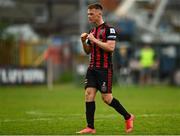 29 August 2021; Andy Lyons of Bohemians celebrates at the final whistle after the extra.ie FAI Cup second round match between Bohemians and Shamrock Rovers at Dalymount Park in Dublin. Photo by Eóin Noonan/Sportsfile