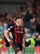 29 August 2021; Andy Lyons of Bohemians celebrates after scoring his side's second goal during the extra.ie FAI Cup second round match between Bohemians and Shamrock Rovers at Dalymount Park in Dublin. Photo by Stephen McCarthy/Sportsfile