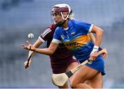 29 August 2021; Orla O'Dwyer of Tipperary in action against Siobhán Gardiner of Galway during the All-Ireland Senior Camogie Championship Semi-Final match between Tipperary and Galway at Croke Park in Dublin. Photo by Piaras Ó Mídheach/Sportsfile