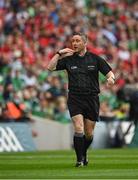 22 August 2021; Referee Fergal Horgan during the GAA Hurling All-Ireland Senior Championship Final match between Cork and Limerick in Croke Park, Dublin. Photo by Eóin Noonan/Sportsfile