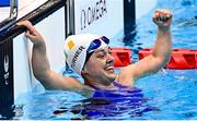 30 August 2021; Nicole Turner of Ireland celebrates finishing second in the Women's S6 50 metre butterfly final at the Tokyo Aquatic Centre on day six during the Tokyo 2020 Paralympic Games in Tokyo, Japan. Photo by Sam Barnes/Sportsfile