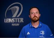 30 August 2021; Head coach Phil De Barra during a Leinster Rugby Women’s Press Conference at Leinster HQ in Belfield, Dublin. Photo by Harry Murphy/Sportsfile