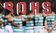 29 August 2021; Shamrock Rovers players stand for a moments silence before the extra.ie FAI Cup second round match between Bohemians and Shamrock Rovers at Dalymount Park in Dublin. Photo by Stephen McCarthy/Sportsfile