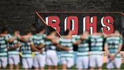 29 August 2021; Shamrock Rovers players stand for a moments silence before the extra.ie FAI Cup second round match between Bohemians and Shamrock Rovers at Dalymount Park in Dublin. Photo by Stephen McCarthy/Sportsfile