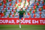 31 August 2021; James McClean during a Republic of Ireland training session at Estádio Algarve in Faro, Portugal. Photo by Stephen McCarthy/Sportsfile