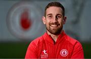 31 August 2021; Niall Sludden poses for a portrait during a Tyrone senior football media conference at Tyrone GAA Centre in Garvaghey, Tyrone. Photo by Eóin Noonan/Sportsfile