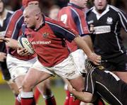 27 February 2004; Gordan McIlwham, Munster, in action against Steve Tandy, Neath Swansea. Celtic League 2003-2004, Division 1, Munster v Neath Swansea, Musgrave Park, Cork. Picture credit; Damien Eagers / SPORTSFILE *EDI*