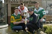 10 March 2004; As part of Toyota Ireland's status as &quot;Official Car to the GAA&quot;, the leading car company will present each of the winners of the AIB Club Hurling and Football finals with a new Toyota Corolla which can be used by the panel to generate revenue for the players fund. Pictured at the Toyota Captains Media Conference are, (from left to right), Malachy Molloy, Dunloy, Fergal O Se, An Ghaeltacht, John McCarthy, Newtownshandrum, and Noel Meehan, Caltra. Toyota Motor Centre, Ballsbridge, Dublin. Picture credit; Ray McManus / SPORTSFILE *EDI*