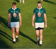 20 July 2013; Dejected Peter Kelly, left, and Ronan Sweeney, Kildare, following defeat. GAA Football All-Ireland Senior Championship, Round 3, Kildare v Tyrone, St Conleth's Park, Newbridge, Co. Kildare. Picture credit: Stephen McCarthy / SPORTSFILE