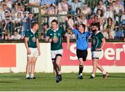 20 July 2013; Peter Kelly, Kildare, is shown a red card and sent off by referee Joe McQuillan. GAA Football All-Ireland Senior Championship, Round 3, Kildare v Tyrone, St Conleth's Park, Newbridge, Co. Kildare. Photo by Sportsfile