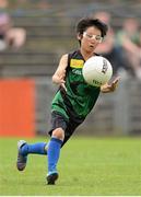 21 July 2013; Jason Lee Sihun of the Souel Gaels GAA club, South Korea, during a pre-match exhibition game. Connacht GAA Football Senior Championship Final, Mayo v London, Elverys MacHale Park, Castlebar, Co. Mayo. Picture credit: Stephen McCarthy / SPORTSFILE