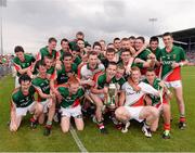 21 July 2013; The Mayo team celebrate after the game. Electric Ireland Connacht GAA Football Minor Championship Final, Roscommon v Mayo, Elverys MacHale Park, Castlebar, Co. Mayo. Picture credit: Ray McManus / SPORTSFILE