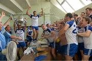 21 July 2013; Monaghan players celebrate in the team dressing room after the game. Ulster GAA Football Senior Championship Final, Donegal v Monaghan, St Tiernach's Park, Clones, Co. Monaghan. Picture credit: Oliver McVeigh / SPORTSFILE