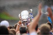 21 July 2013; Monaghan players celebrate with the Anglo-Celt cup after the game. Ulster GAA Football Senior Championship Final, Donegal v Monaghan, St Tiernach's Park, Clones, Co. Monaghan. Picture credit: Daire Brennan / SPORTSFILE