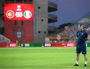 31 August 2021; Manager Stephen Kenny during a Republic of Ireland training session at Estádio Algarve in Faro, Portugal. Photo by Stephen McCarthy/Sportsfile