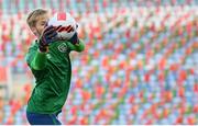 31 August 2021; Goalkeeper Caoimhin Kelleher during a Republic of Ireland training session at Estádio Algarve in Faro, Portugal. Photo by Stephen McCarthy/Sportsfile