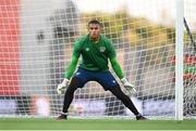 31 August 2021; Goalkeeper Gavin Bazunu during a Republic of Ireland training session at Estádio Algarve in Faro, Portugal. Photo by Stephen McCarthy/Sportsfile