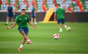 31 August 2021; Adam Idah during a Republic of Ireland training session at Estádio Algarve in Faro, Portugal. Photo by Stephen McCarthy/Sportsfile