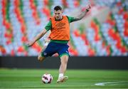 31 August 2021; James Collins during a Republic of Ireland training session at Estádio Algarve in Faro, Portugal. Photo by Stephen McCarthy/Sportsfile