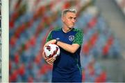 31 August 2021; Goalkeeping coach Dean Kiely during a Republic of Ireland training session at Estádio Algarve in Faro, Portugal. Photo by Stephen McCarthy/Sportsfile