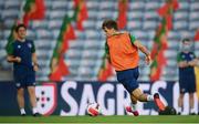 31 August 2021; Jayson Molumby during a Republic of Ireland training session at Estádio Algarve in Faro, Portugal. Photo by Stephen McCarthy/Sportsfile