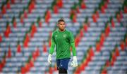 31 August 2021; Goalkeeper Gavin Bazunu during a Republic of Ireland training session at Estádio Algarve in Faro, Portugal. Photo by Stephen McCarthy/Sportsfile