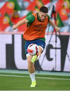 31 August 2021; Matt Doherty during a Republic of Ireland training session at Estádio Algarve in Faro, Portugal. Photo by Stephen McCarthy/Sportsfile