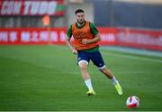 31 August 2021; Matt Doherty during a Republic of Ireland training session at Estádio Algarve in Faro, Portugal. Photo by Stephen McCarthy/Sportsfile