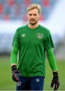 31 August 2021; Goalkeeper Caoimhin Kelleher during a Republic of Ireland training session at Estádio Algarve in Faro, Portugal. Photo by Stephen McCarthy/Sportsfile