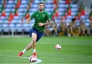 31 August 2021; Shane Duffy during a Republic of Ireland training session at Estádio Algarve in Faro, Portugal. Photo by Stephen McCarthy/Sportsfile