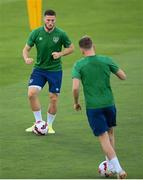 31 August 2021; Matt Doherty during a Republic of Ireland training session at Estádio Algarve in Faro, Portugal. Photo by Stephen McCarthy/Sportsfile