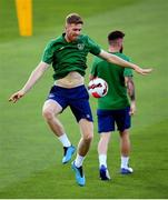 31 August 2021; Nathan Collins during a Republic of Ireland training session at Estádio Algarve in Faro, Portugal. Photo by Stephen McCarthy/Sportsfile