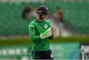 1 September 2021; Lorcan Tucker of Ireland before match three of the Dafanews T20 series between Ireland and Zimbabwe at Bready Cricket Club in Magheramason, Tyrone Photo by Harry Murphy/Sportsfile