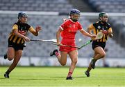 29 August 2021; Orla Cronin of Cork is tackled by Mary O'Connell of Kilkenny during the All-Ireland Senior Camogie Championship Semi-Final match between Cork and Kilkenny at Croke Park in Dublin. Photo by Piaras Ó Mídheach/Sportsfile
