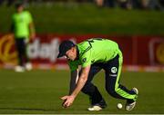1 September 2021; Kevin O’Brien of Ireland fails to stop the ball reaching the boundary during match three of the Dafanews T20 series between Ireland and Zimbabwe at Bready Cricket Club in Magheramason, Tyrone. Photo by Harry Murphy/Sportsfile