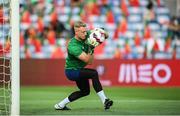 1 September 2021; Republic of Ireland goalkeeper James Talbot before the FIFA World Cup 2022 qualifying group A match between Portugal and Republic of Ireland at Estádio Algarve in Faro, Portugal. Photo by Stephen McCarthy/Sportsfile
