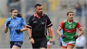 14 August 2021; Referee Séamus Mulvihill during the TG4 Ladies Football All-Ireland Championship semi-final match between Dublin and Mayo at Croke Park in Dublin. Photo by Piaras Ó Mídheach/Sportsfile