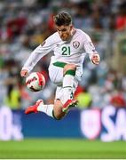 1 September 2021; Aaron Connolly of Republic of Ireland during the FIFA World Cup 2022 qualifying group A match between Portugal and Republic of Ireland at Estádio Algarve in Faro, Portugal. Photo by Stephen McCarthy/Sportsfile