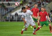 1 September 2021; John Egan of Republic of Ireland during the FIFA World Cup 2022 qualifying group A match between Portugal and Republic of Ireland at Estádio Algarve in Faro, Portugal. Photo by Seb Daly/Sportsfile