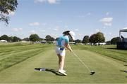 2 September 2021; Leona Maguire of Ireland hits a drive on the 13th tee box during a practice round ahead of the 2021 Solheim Cup at the Inverness Club in Toledo, Ohio, USA. Photo by Brian Spurlock/Sportsfile