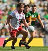 28 August 2021; Michael O'Neill of Tyrone in action against Gavin White of Kerry during the GAA Football All-Ireland Senior Championship semi-final match between Kerry and Tyrone at Croke Park in Dublin. Photo by Brendan Moran/Sportsfile