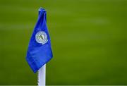 3 September 2021; A Finn Harps crest on a corner flag is seen before the SSE Airtricity League Premier Division match between Finn Harps and Shamrock Rovers at Finn Park in Ballybofey, Donegal. Photo by Ben McShane/Sportsfile