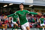 3 September 2021; Barry Coffey of Cork City celebrates after scoring his side's first goal during the SSE Airtricity League First Division match between Cork City and Athlone Town at Turners Cross in Cork. Photo by Michael P Ryan/Sportsfile